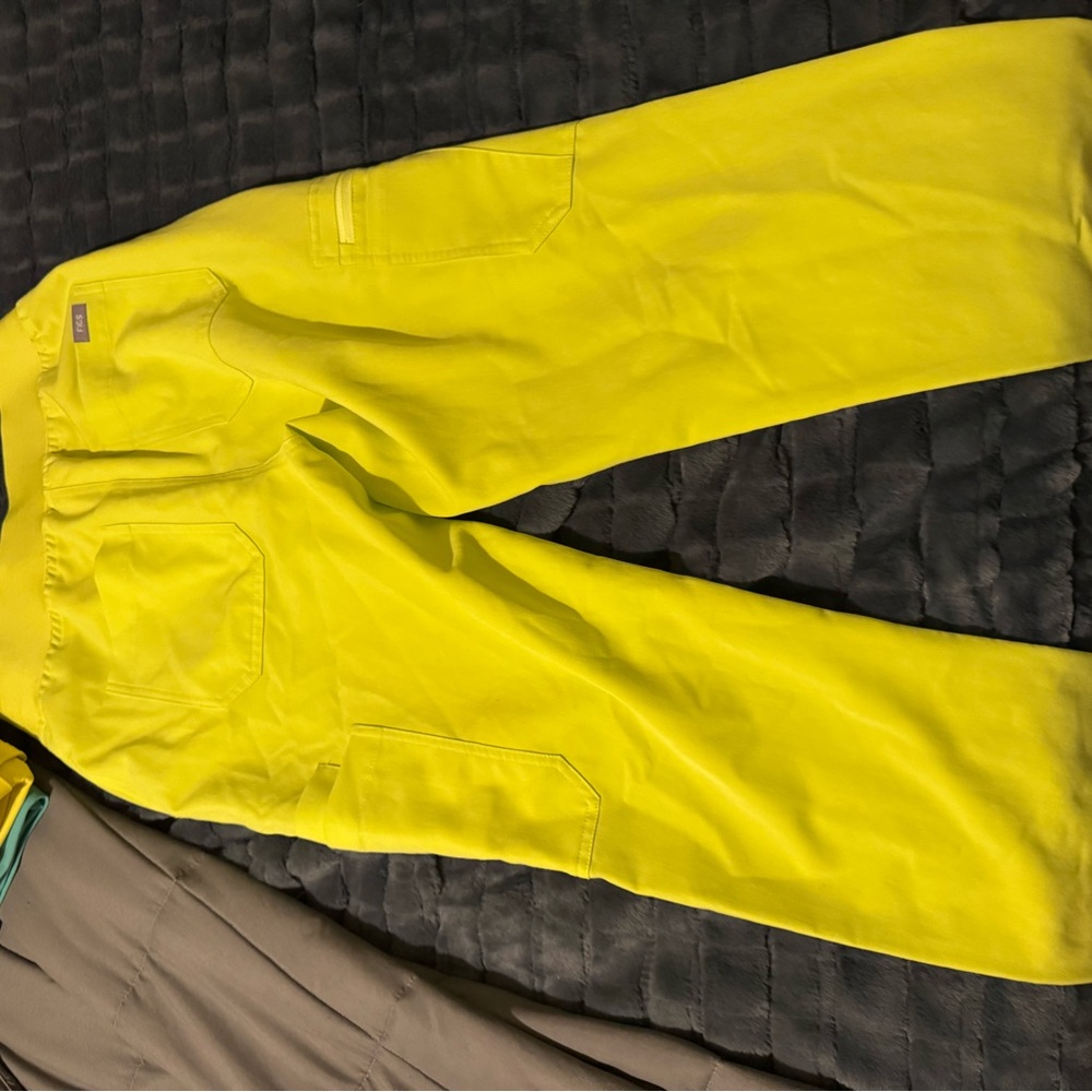 Figs lifesaver yellow pants
